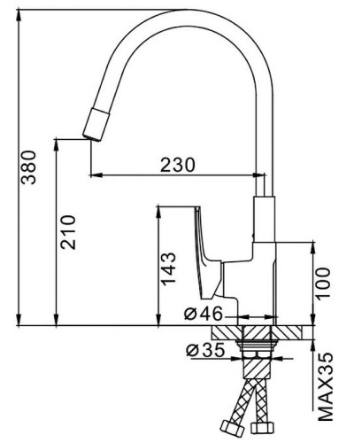 Смеситель для кухни Frap F4453-05 Зеленый