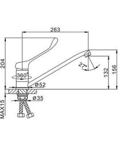 Смеситель для кухни Frap H54 F4954 Хром