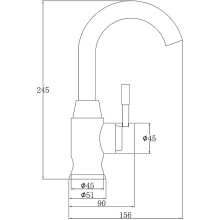 Смеситель для кухни ZorG Steel Hammer SH 6166 INOX Нержавеющая сталь