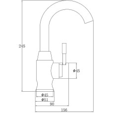 Смеситель для кухни ZorG Steel Hammer SH 6166 INOX Нержавеющая сталь