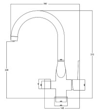 Смеситель для кухни ZorG Steel Hammer SH 910 SATIN Сатин