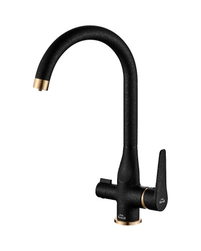 Смеситель для кухни ZorG Steel Hammer SH 910 BLACK BR Черный матовый