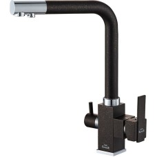 Смеситель для кухни ZorG Steel Hammer SH 805 BLACK CR Черный матовый Хром