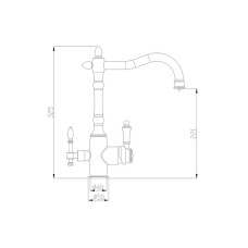 Смеситель для кухни ZorG Steel Hammer SH 812 BRONZE Бронза