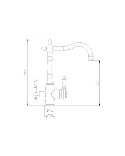 Смеситель для кухни ZorG Steel Hammer SH 812 BRONZE Бронза