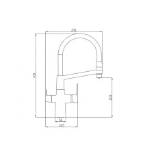 Смеситель для кухни ZorG Steel Hammer SH 818-6 BLACK CR Черный матовый Хром