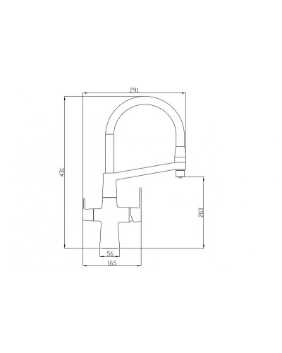 Смеситель для кухни ZorG Steel Hammer SH 818-6 BLACK CR Черный матовый Хром