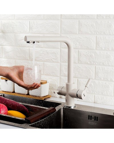 Смеситель для кухни Frap H52 F4352-24 Молочный