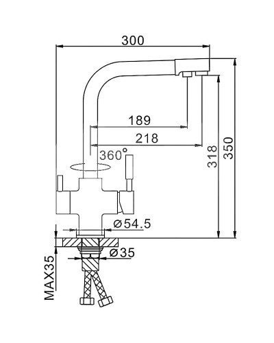 Смеситель для кухни Frap H52 F4352-24 Молочный