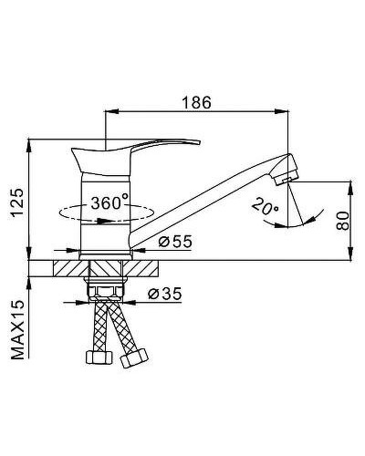 Смеситель для кухни Frap H01 F4501-2 Хром