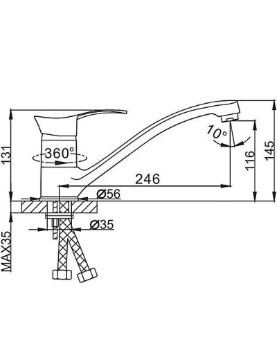 Смеситель для кухни Frap H01 F4201 Хром