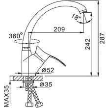 Смеситель для кухни Frap H01-1 F4101-1 Хром матовый