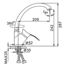 Смеситель для кухни Frap H01 F4101 Хром