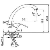 Смеситель для кухни Frap H02 F4102-B Хром