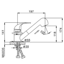 Смеситель для кухни Frap H02 F6002-B Хром