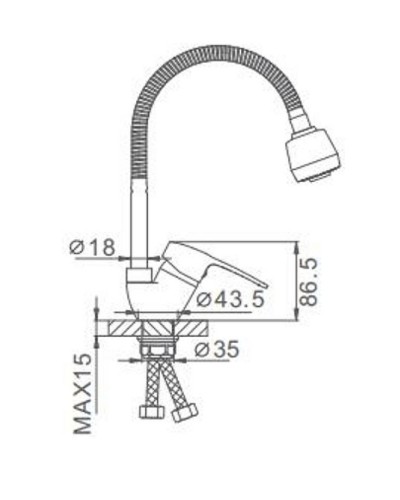 Смеситель для кухни Frap H02 F4302-B Хром