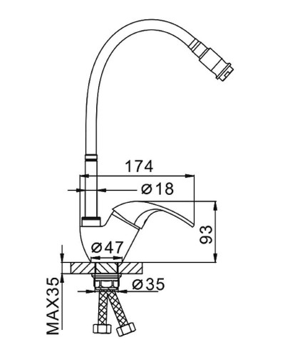 Смеситель для кухни Frap F4303-1 Хром