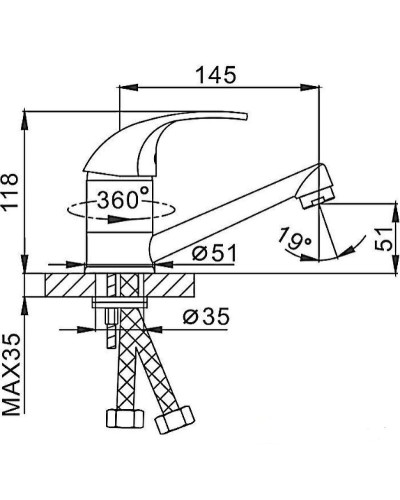 Смеситель для кухни Frap H03 F4503 Хром