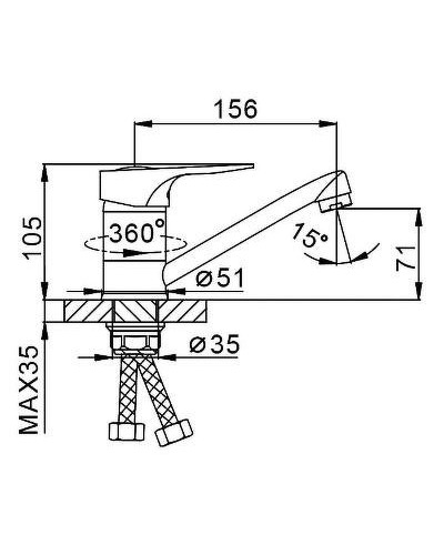 Смеситель для кухни Frap H04 F4504 Хром