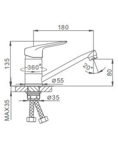 Смеситель для кухни Frap H07 F4507-2 Хром