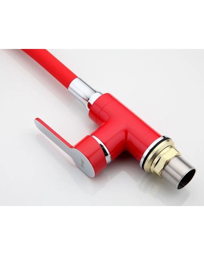 Смеситель для кухни Frap H43 F4043 Красный Хром