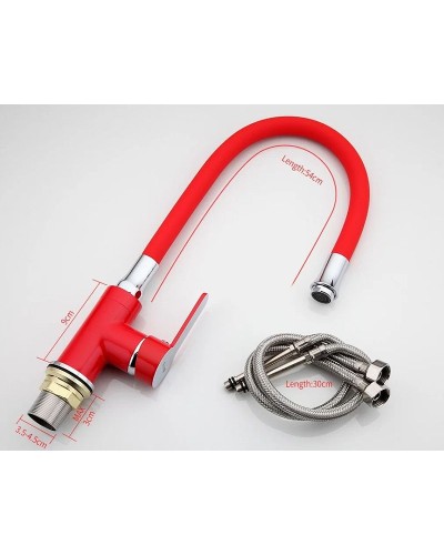 Смеситель для кухни Frap H43 F4043 Красный Хром