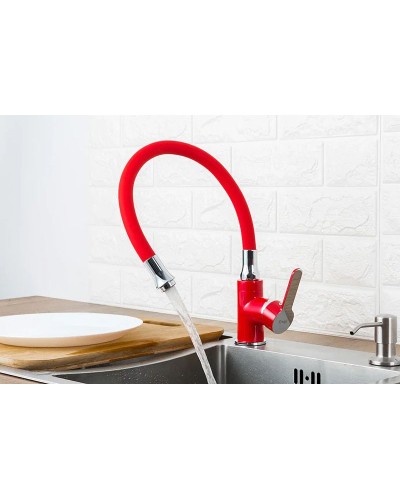 Смеситель для кухни Frap H43 F4043 Красный Хром