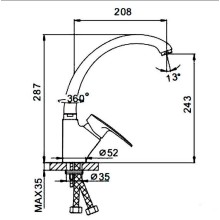 Смеситель для кухни Frap F4166-8 Белый