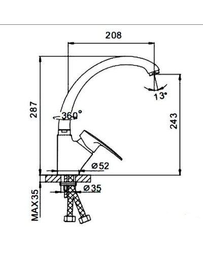 Смеситель для кухни Frap F4166-8 Белый