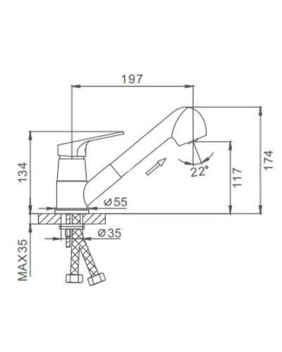 Смеситель для кухни Frap H13 F6013 Хром
