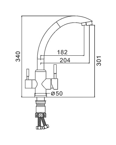 Смеситель для кухни Frap H899 F43899 Сатин
