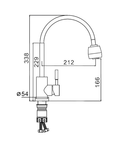 Смеситель для кухни Frap H899 F44899-1 Сатин