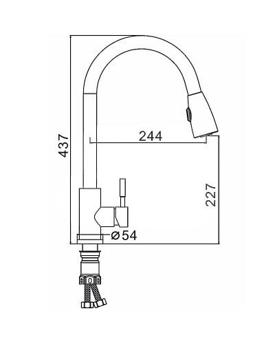 Смеситель для кухни Frap H899 F60899-1 Сатин