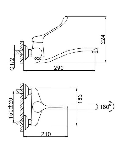 Смеситель для кухни Frap H54 F4654 Хром