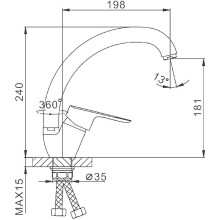 Смеситель для кухни Frap H703 F41703-B Хром