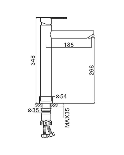 Смеситель для раковины Frap H801 F10801-62 Черный матовый