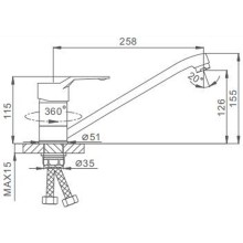 Смеситель для кухни Frap H63 F4963 Хром