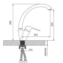 Смеситель для кухни Gappo G50 G4150-8 Хром