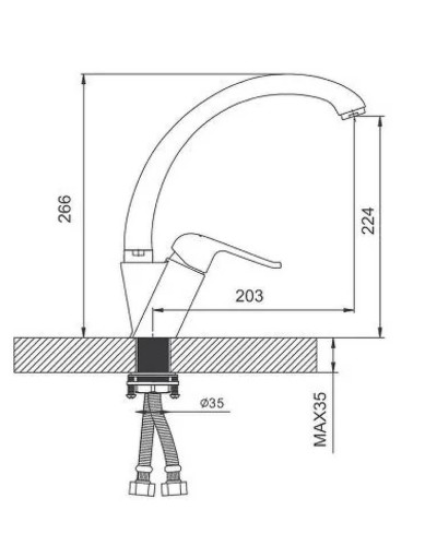 Смеситель для кухни Gappo G50 G4150-8 Хром