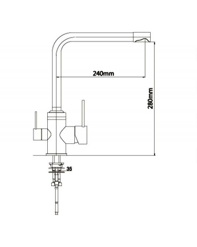 Смеситель для кухни Gappo G4399-1 Нержавеющая сталь