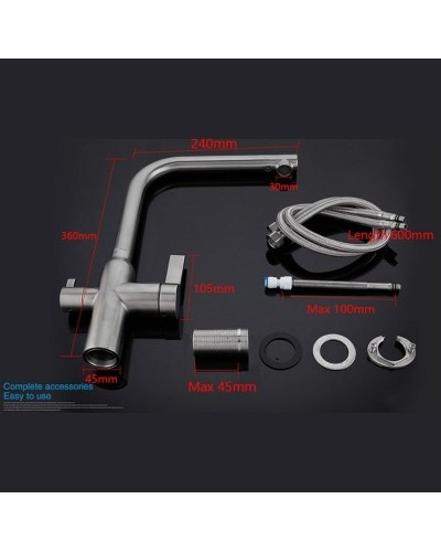 Смеситель для кухни Gappo G4399-4 Нержавеющая сталь