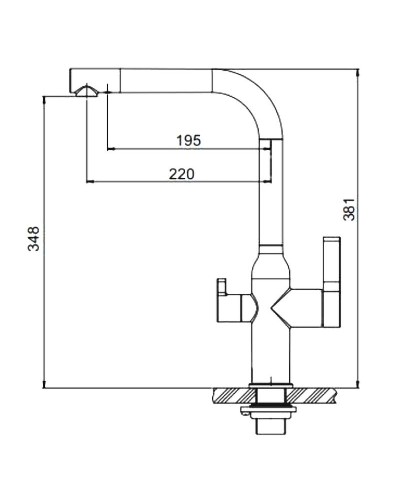 Смеситель для кухни Gappo G4399-4 Нержавеющая сталь