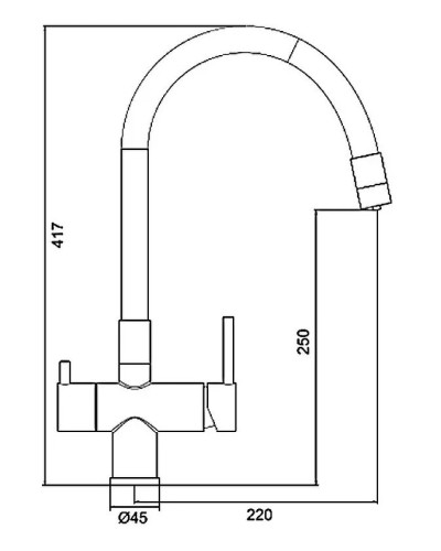 Смеситель для кухни Gappo G4398-30 Хром Серый