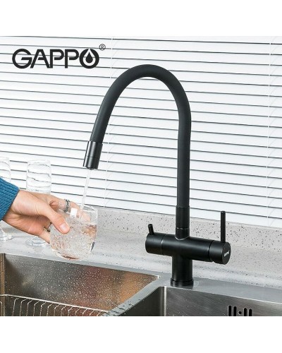 Смеситель для кухни Gappo G4398-36 Черный матовый