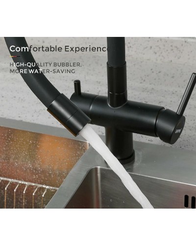 Смеситель для кухни Gappo G4398-36 Черный матовый