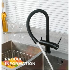 Смеситель для кухни Gappo G4398-36 Черный матовый