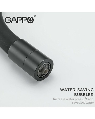 Смеситель для кухни Gappo G4398-36 Черный матовый