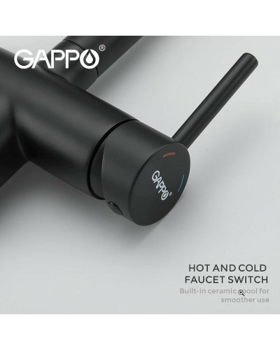 Смеситель для кухни Gappo G4398-36 Черный матовый
