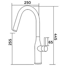 Смеситель для кухни Gappo G4398-45 Нержавеющая сталь