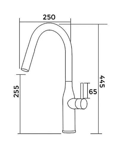 Смеситель для кухни Gappo G4398-45 Нержавеющая сталь